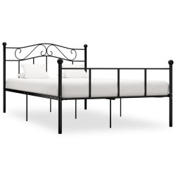 vidaXL Bettgestell Schwarz Metall 120x200 cm