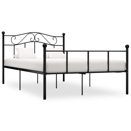 vidaXL Bettgestell Schwarz Metall 120x200 cm