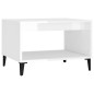 vidaXL Couchtisch Hochglanz-Weiß 60x50x40 cm Holzwerkstoff vidaXL Couchtisch Hochglanz-Weiß 60x50x40 cm Holzwerkstoff