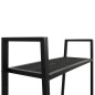 Leiter-Bücherregal 4 Ebenen Metall Schwarz Leiter-Bücherregal 4 Ebenen Metall Schwarz