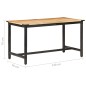 Esstisch 140 x 70 x 76 cm Raues Massivholz Mango Esstisch 140 x 70 x 76 cm Raues Massivholz Mango