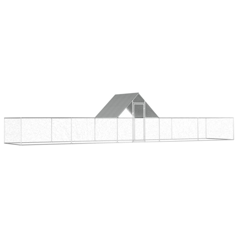 vidaXL Hühnerstall 10x2x2 m Verzinkter Stahl vidaXL Hühnerstall 10x2x2 m Verzinkter Stahl