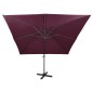 Ampelschirm mit Mast und LED Bordeauxrot 300 cm Ampelschirm mit Mast und LED Bordeauxrot 300 cm
