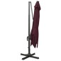 Ampelschirm mit Mast und LED Bordeauxrot 300 cm Ampelschirm mit Mast und LED Bordeauxrot 300 cm