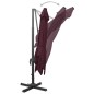 Ampelschirm mit Mast und LED Bordeauxrot 300 cm Ampelschirm mit Mast und LED Bordeauxrot 300 cm