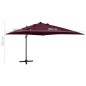 Ampelschirm mit Mast und LED Bordeauxrot 300 cm Ampelschirm mit Mast und LED Bordeauxrot 300 cm