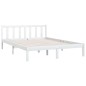 vidaXL Massivholzbett Weiß Kiefer 140x190 cm vidaXL Massivholzbett Weiß Kiefer 140x190 cm