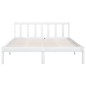 vidaXL Massivholzbett Weiß Kiefer 140x190 cm vidaXL Massivholzbett Weiß Kiefer 140x190 cm