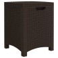 Garten-Aufbewahrungsbox 39x39x46 cm PP Rattan Braun Garten-Aufbewahrungsbox 39x39x46 cm PP Rattan Braun
