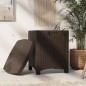 Garten-Aufbewahrungsbox 39x39x46 cm PP Rattan Braun Garten-Aufbewahrungsbox 39x39x46 cm PP Rattan Braun