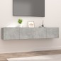 TV-Schränke 2 Stk. Betongrau 80x30x30 cm Holzwerkstoff TV-Schränke 2 Stk. Betongrau 80x30x30 cm Holzwerkstoff