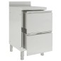 vidaXL Gastro-Küchenschränke 2 Stk. Edelstahl vidaXL Gastro-Küchenschränke 2 Stk. Edelstahl