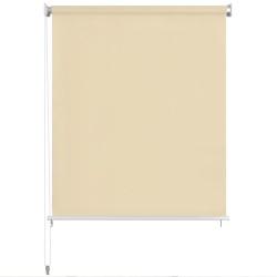 Außenrollo 120 x 230 cm Cremeweiß