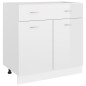 Schubunterschrank Hochglanz-Weiß 80x46x81,5 cm Holzwerkstoff Schubunterschrank Hochglanz-Weiß 80x46x81,5 cm Holzwerkstoff