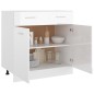 Schubunterschrank Hochglanz-Weiß 80x46x81,5 cm Holzwerkstoff Schubunterschrank Hochglanz-Weiß 80x46x81,5 cm Holzwerkstoff