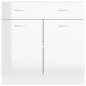 Schubunterschrank Hochglanz-Weiß 80x46x81,5 cm Holzwerkstoff Schubunterschrank Hochglanz-Weiß 80x46x81,5 cm Holzwerkstoff