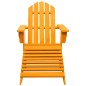 vidaXL Adirondack-Gartenstuhl mit Fußteil Massivholz Tanne Orange vidaXL Adirondack-Gartenstuhl mit Fußteil Massivholz Tanne Orange