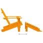 vidaXL Adirondack-Gartenstuhl mit Fußteil Massivholz Tanne Orange vidaXL Adirondack-Gartenstuhl mit Fußteil Massivholz Tanne Orange