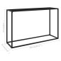 Konsolentisch Schwarz 120x35x75 cm Hartglas Konsolentisch Schwarz 120x35x75 cm Hartglas
