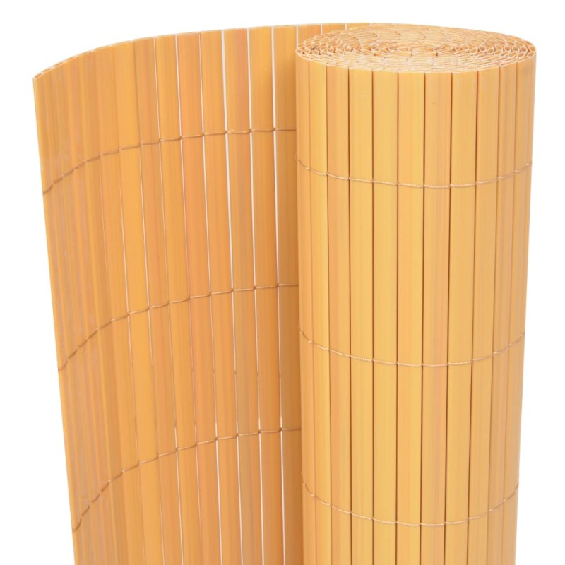 Gartenzaun Doppelseitig PVC 90×500 cm Gelb Gartenzaun Doppelseitig PVC 90×500 cm Gelb