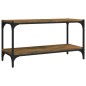 TV-Schrank Räuchereiche 80x33x41 cm Holzwerkstoff und Stahl TV-Schrank Räuchereiche 80x33x41 cm Holzwerkstoff und Stahl