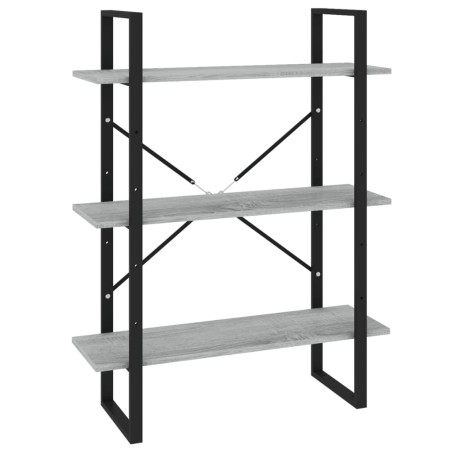 Bücherregal Grau Sonoma 100x30x105 cm Holzwerkstoff