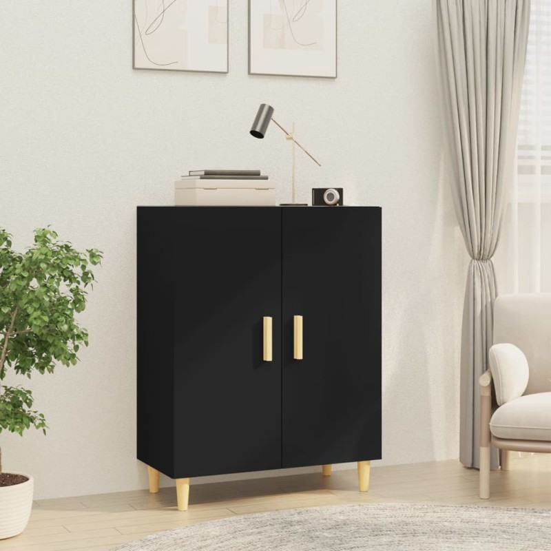 Sideboard Schwarz 70x34x90 cm Holzwerkstoff Sideboard Schwarz 70x34x90 cm Holzwerkstoff