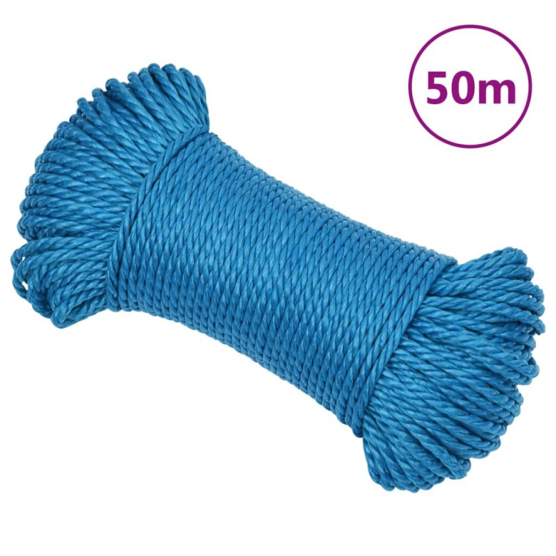 Arbeitsseil Blau 6 mm 50 m Polypropylen Arbeitsseil Blau 6 mm 50 m Polypropylen