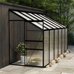Gewächshaus Anthrazit Aluminium 7,44 m³