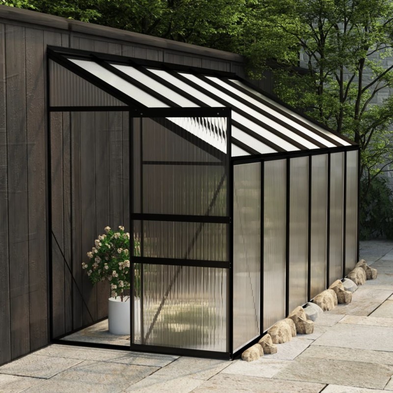 Gewächshaus Anthrazit Aluminium 7,44 m³ Gewächshaus Anthrazit Aluminium 7,44 m³