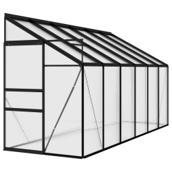 Gewächshaus Anthrazit Aluminium 7,44 m³
