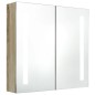 vidaXL LED-Bad-Spiegelschrank Eichenoptik 62x14x60 cm vidaXL LED-Bad-Spiegelschrank Eichenoptik 62x14x60 cm