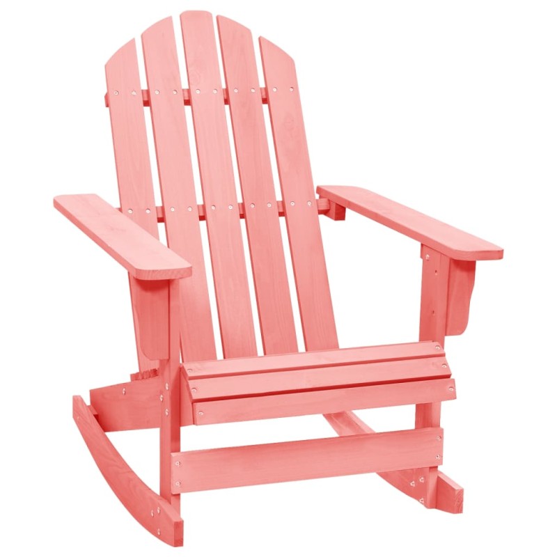 vidaXL Adirondack-Schaukelstuhl Massivholz Tanne Rosa vidaXL Adirondack-Schaukelstuhl Massivholz Tanne Rosa