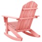 vidaXL Adirondack-Schaukelstuhl Massivholz Tanne Rosa vidaXL Adirondack-Schaukelstuhl Massivholz Tanne Rosa