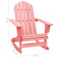 vidaXL Adirondack-Schaukelstuhl Massivholz Tanne Rosa vidaXL Adirondack-Schaukelstuhl Massivholz Tanne Rosa