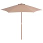 vidaXL Sonnenschirm mit Holz-Mast 270 cm Taupe vidaXL Sonnenschirm mit Holz-Mast 270 cm Taupe