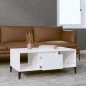 vidaXL Couchtisch Hochglanz-Weiß 90x50x36,5 cm Holzwerkstoff vidaXL Couchtisch Hochglanz-Weiß 90x50x36,5 cm Holzwerkstoff