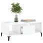 vidaXL Couchtisch Hochglanz-Weiß 90x50x36,5 cm Holzwerkstoff vidaXL Couchtisch Hochglanz-Weiß 90x50x36,5 cm Holzwerkstoff