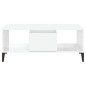 vidaXL Couchtisch Hochglanz-Weiß 90x50x36,5 cm Holzwerkstoff vidaXL Couchtisch Hochglanz-Weiß 90x50x36,5 cm Holzwerkstoff