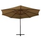 Ampelschirm mit Holzmast 350 cm Taupe Ampelschirm mit Holzmast 350 cm Taupe