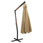 Ampelschirm mit Holzmast 350 cm Taupe Ampelschirm mit Holzmast 350 cm Taupe