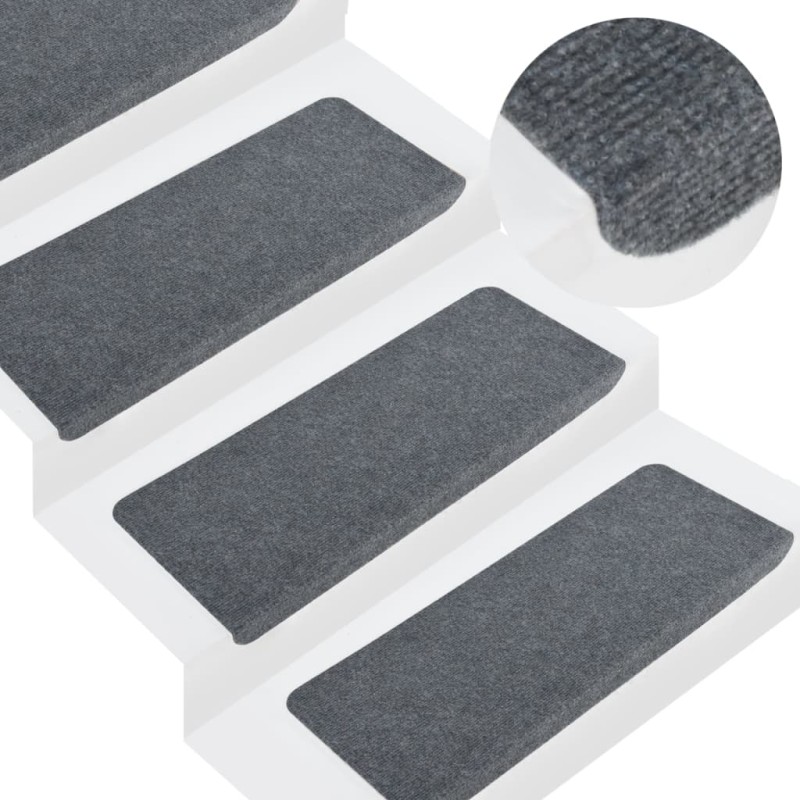 vidaXL Stufenmatten Selbstklebend 15 Stk. 65x24,5x3,5 cm Grau vidaXL Stufenmatten Selbstklebend 15 Stk. 65x24,5x3,5 cm Grau