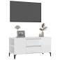 TV-Schrank Hochglanz-Weiß 102x44,5x50 cm Holzwerkstoff TV-Schrank Hochglanz-Weiß 102x44,5x50 cm Holzwerkstoff