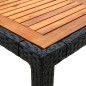 7-tlg. Garten-Essgruppe mit Auflagen Poly Rattan Schwarz 7-tlg. Garten-Essgruppe mit Auflagen Poly Rattan Schwarz
