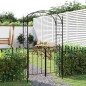 Gartenbogen mit Tor Schwarz 108x45x235 cm Stahl Gartenbogen mit Tor Schwarz 108x45x235 cm Stahl