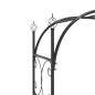Gartenbogen mit Tor Schwarz 108x45x235 cm Stahl Gartenbogen mit Tor Schwarz 108x45x235 cm Stahl