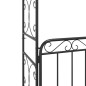 Gartenbogen mit Tor Schwarz 108x45x235 cm Stahl Gartenbogen mit Tor Schwarz 108x45x235 cm Stahl