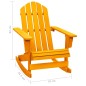 Adirondack-Schaukelstuhl Massivholz Tanne Orange Adirondack-Schaukelstuhl Massivholz Tanne Orange