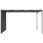Gartenpavillon mit Seitenvorhang 4x3x2,25 m Anthrazit Gartenpavillon mit Seitenvorhang 4x3x2,25 m Anthrazit