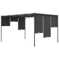 Gartenpavillon mit Seitenvorhang 4x3x2,25 m Anthrazit Gartenpavillon mit Seitenvorhang 4x3x2,25 m Anthrazit